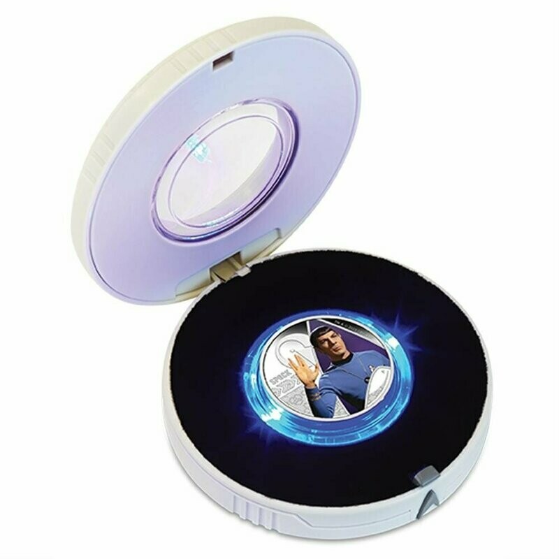 2015 Tuvalu Star Trek Leonard Nimoy Spock $1 Silver Proof 1oz Coin Box Coa