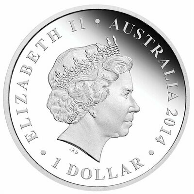2014 Australia Megafauna Megalania $1 Silver Proof 1oz Coin Box Coa