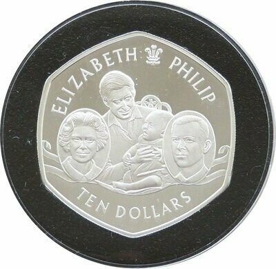 2007 Cayman Islands Diamond Wedding $10 Silver Proof Coin