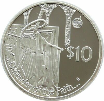 2002 Fiji Golden Jubilee $10 Silver Gold Proof Coin