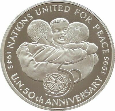 1995 Jamaica United Nations $25 Silver Proof Coin