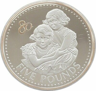 2006 Alderney Queens 80th Birthday Maklouf £5 Silver Proof Coin