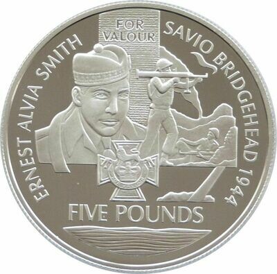 2006 Alderney Victoria Cross Ernst Alvia Smith £5 Silver Proof Coin