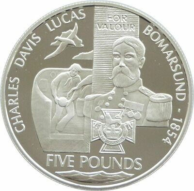 2006 Alderney Victoria Cross Charles Davis Lucas £5 Silver Proof Coin