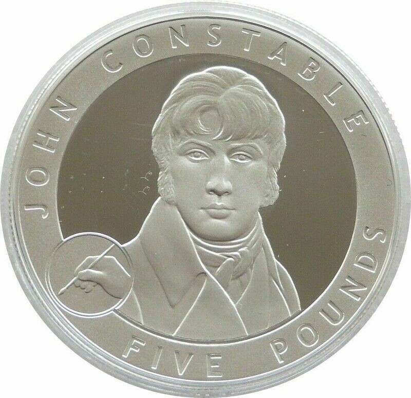 2007 Alderney Great Britons John Constable £5 Silver Proof Coin