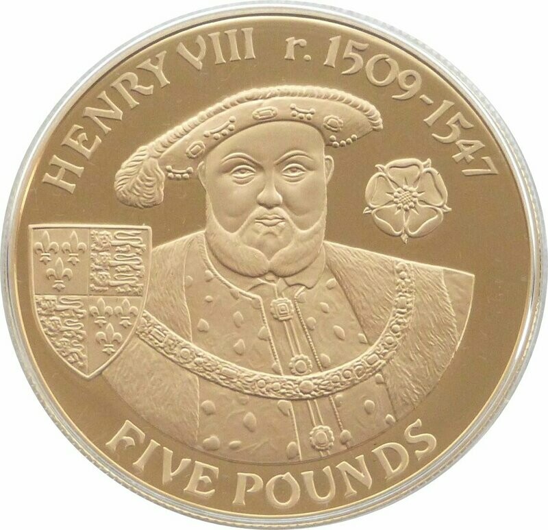 2007 Alderney King Henry VIII £5 Silver Gold Proof Coin 2007 Alderney King Henry VIII £5 Silver Gold Proof Coin