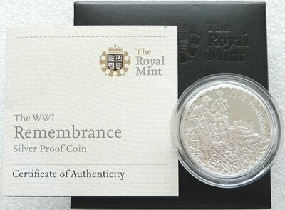 2008 Alderney First World War Remembrance £5 Silver Proof Coin Box Coa