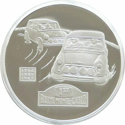2009 Alderney Mini Motor Car 50th Anniversary Monte Carlo Rally £5 Silver Proof Coin