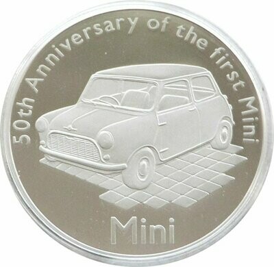 2009 Alderney Mini Motor Car 50th Anniversary £5 Silver Proof Coin