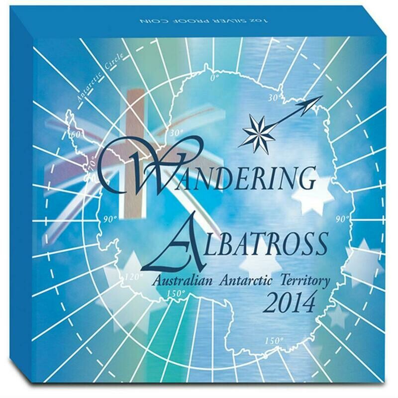 2014 Australia Antarctic Territory Wandering Albatross $1 Silver Proof 1oz Coin Box Coa