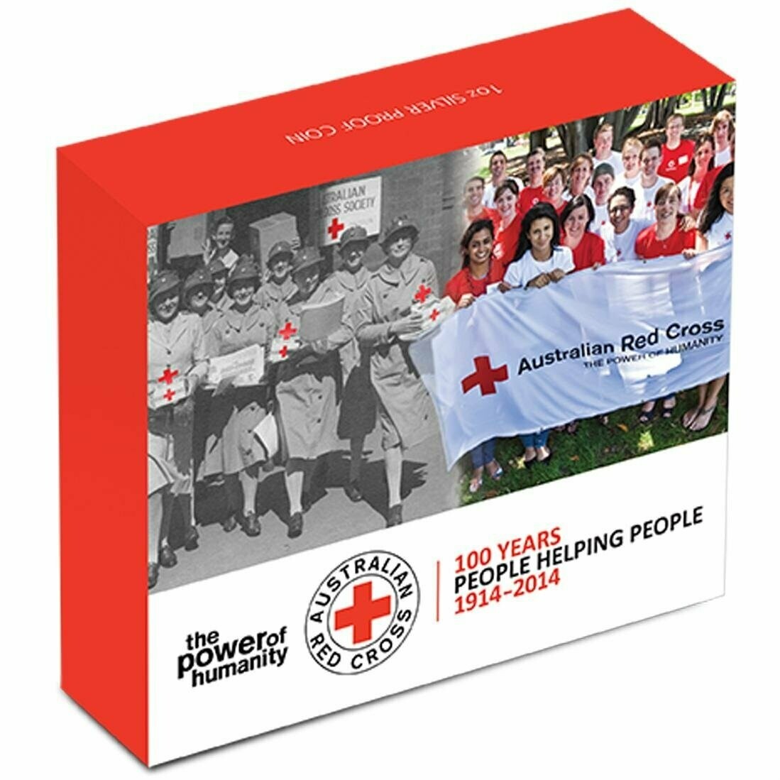 2014 Australia Red Cross 100th Anniversary $1 Silver Proof 1oz Coin Box Coa