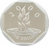 2000 - 1999 Barbados Millennium $5 Silver Proof Coin