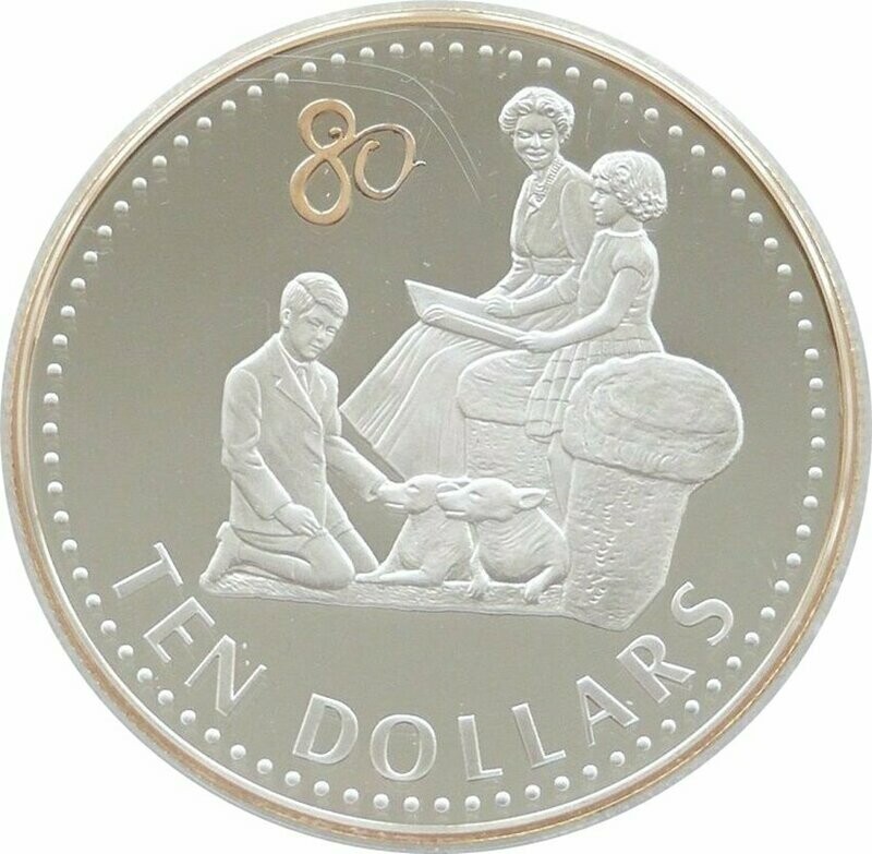2006 East Caribbean States Queens 80th Birthday $10 Silver Gold Proof Coin