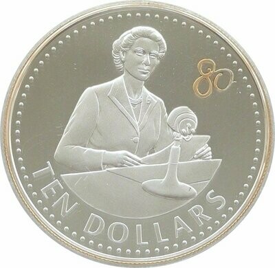 2006 East Caribbean States Queens 80th Birthday $10 Silver Gold Proof Coin