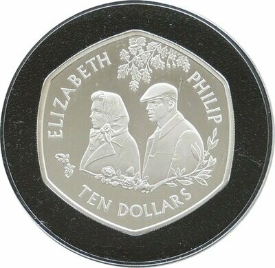 2007 East Caribbean States Diamond Wedding $10 Silver Proof Coin