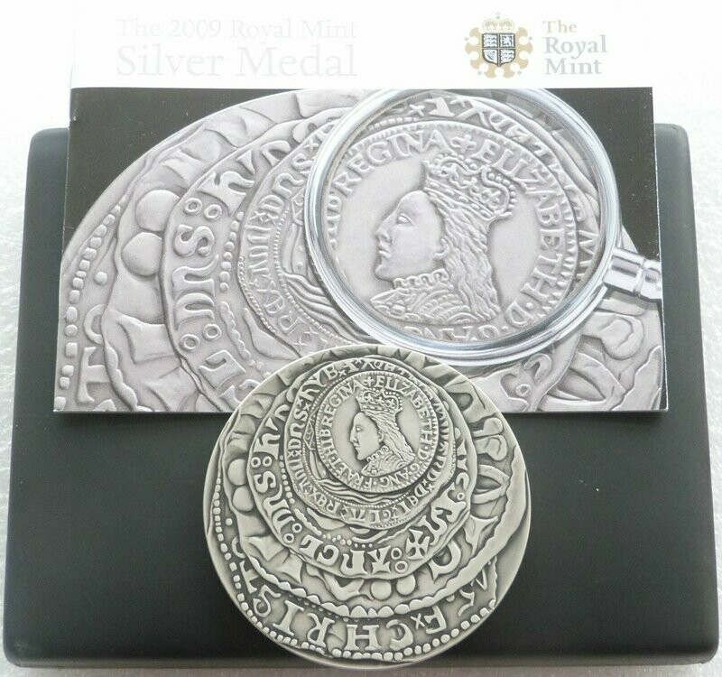 2009 Royal Mint Developments in Coinage Silver 5oz Medal Box Coa