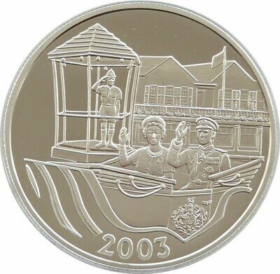 2003 Bermuda Queens Coronation Anniversary $5 Silver Gold Proof Coin