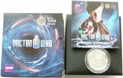 2011 BBC Doctor Who 11th Eleventh Doctor Matt Smith Silver Proof Medal Box Coa