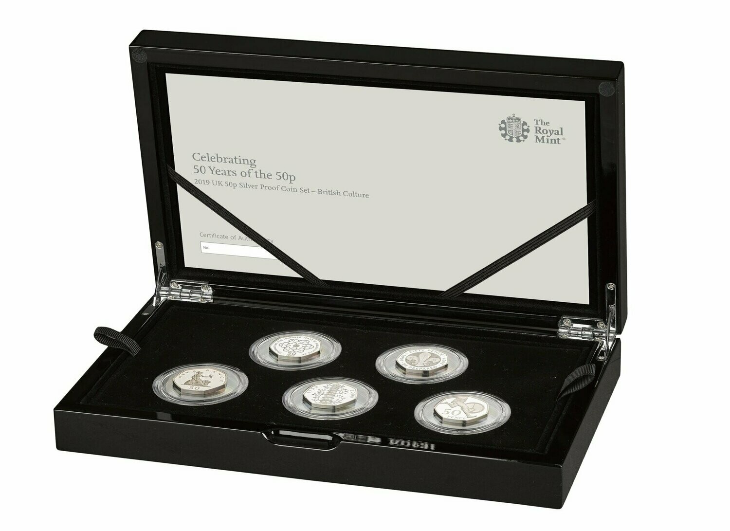 2019 British Culture 50p Silver Proof 5 Coin Set Box Coa - Incl Kew Gardens
