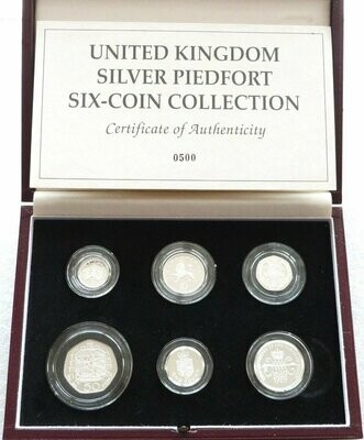 1992 Deluxe Piedfort Silver Proof 6 Coin Set Box Coa