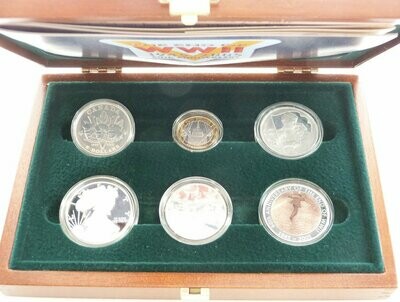 2005 Allied Forces Silver Proof 6 Coin Set Box Coa