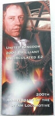2004 Trevithick Steam Locomotive £2 Brilliant Uncirculated Coin Pack