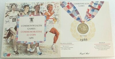 1986 Commonwealth Games Scottish Thistle £2 Brilliant Uncirculated Coin Pack