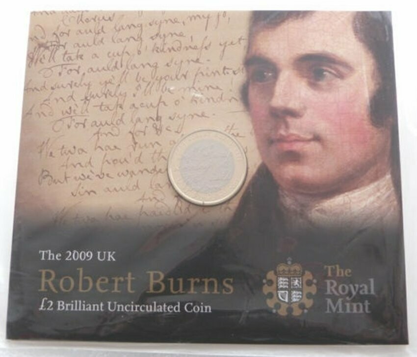 2009 Robert Burns £2 Brilliant Uncirculated Coin Pack