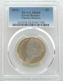 2012 Charles Dickens £2 Brilliant Uncirculated Coin PCGS MS68