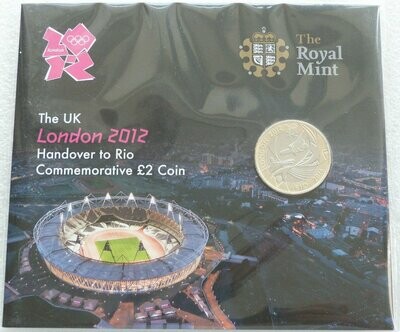 2012 London Olympic Games Handover to Rio £2 Brilliant Uncirculated Coin Pack Sealed