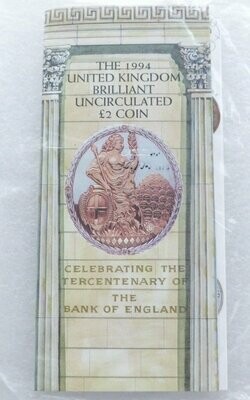 1994 Bank of England £2 Brilliant Uncirculated Coin Pack Sealed