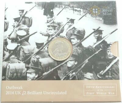 2014 First World War Outbreak Kitchener £2 Brilliant Uncirculated Coin Pack Sealed
