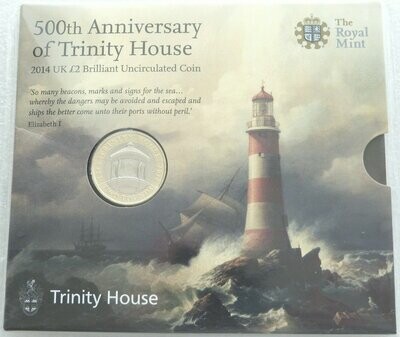 2014 Trinity House £2 Brilliant Uncirculated Coin Pack Sealed