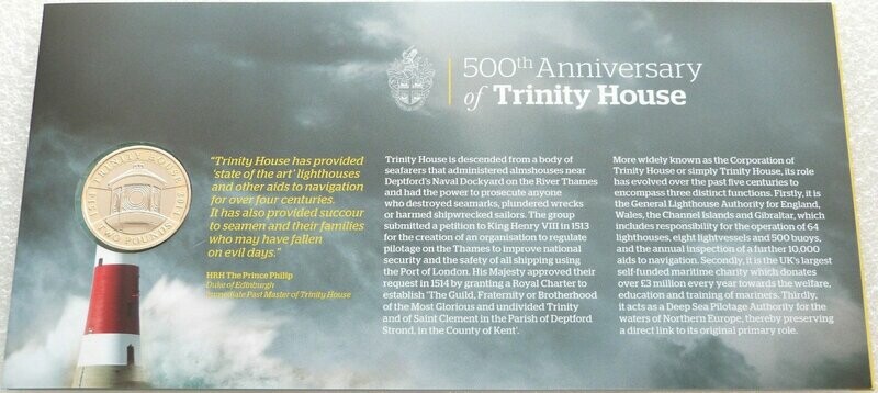 2014 Trinity House £2 Brilliant Uncirculated Coin Folder