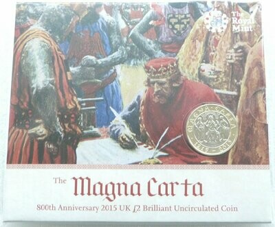 2015 Magna Carta £2 Brilliant Uncirculated Coin Pack Sealed