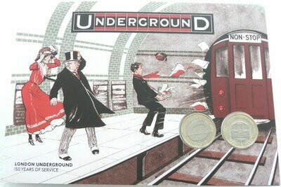 2013 London Underground £2 Brilliant Uncirculated 2 Coin Set Folder