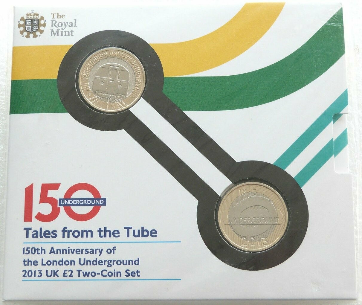 2013 London Underground £2 Brilliant Uncirculated 2 Coin Set Sealed
