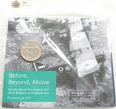 2017 First World War Aviation £2 Brilliant Uncirculated Coin Pack Sealed