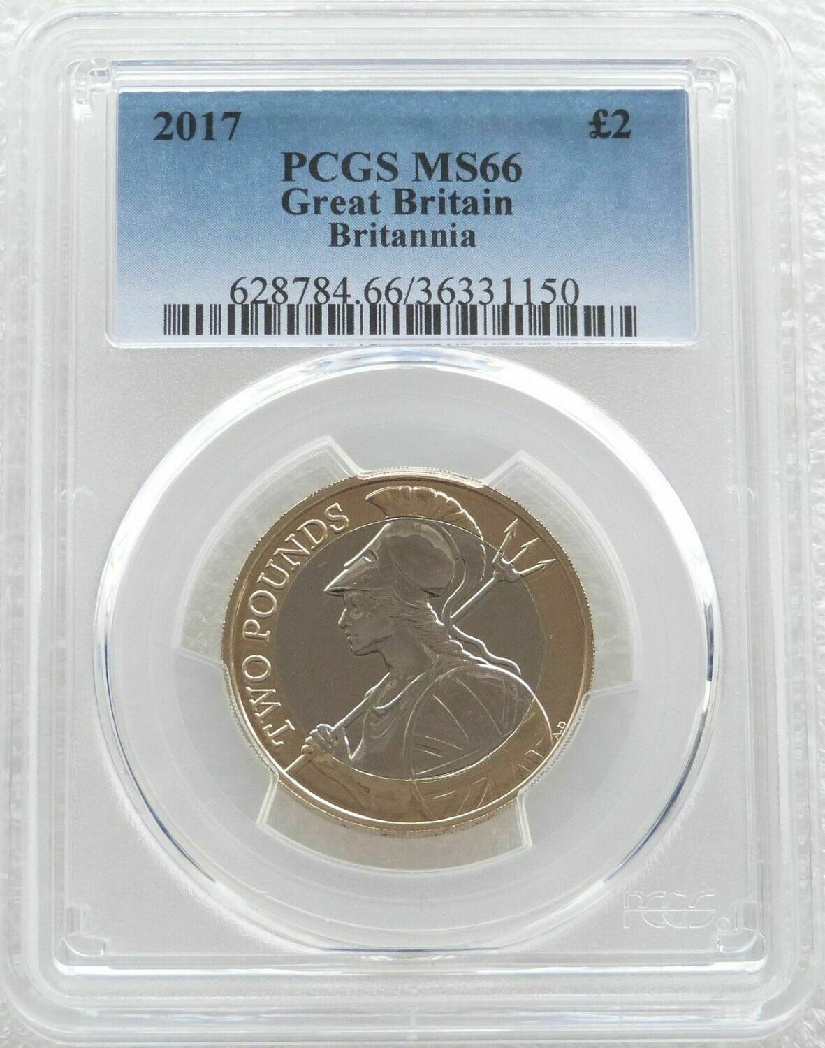 2017 Britannia Definitive £2 Brilliant Uncirculated Coin PCGS MS66