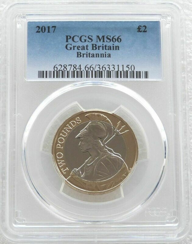 2017 Britannia Definitive £2 Brilliant Uncirculated Coin PCGS MS66