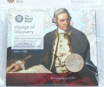 2018 Captain Cook £2 Brilliant Uncirculated Coin Pack Sealed