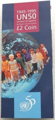 1995 United Nations £2 Brilliant Uncirculated Coin Pack