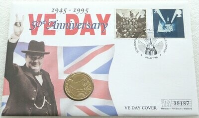1995 End of Second World War Dove £2 Brilliant Uncirculated Coin First Day Cover