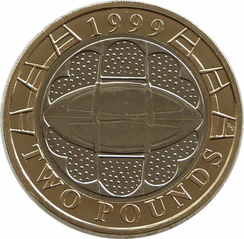 1999 Rugby World Cup £2 Brilliant Uncirculated Coin
