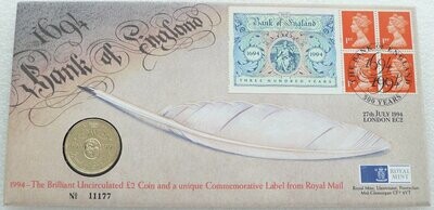 1994 Bank of England £2 Brilliant Uncirculated Coin First Day Cover