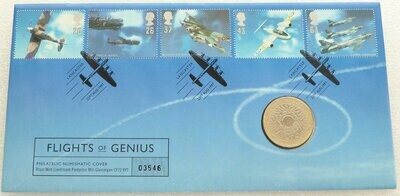 1997 Shoulders of Giants £2 Brilliant Uncirculated Coin First Day Cover