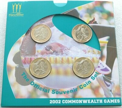 2002 Commonwealth Games £2 Brilliant Uncirculated 4 Coin Set