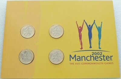 2002 Commonwealth Games £2 Brilliant Uncirculated 4 Coin Set Folder