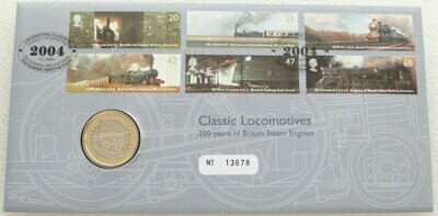 2004 Trevithick Steam Locomotive £2 Brilliant Uncirculated Coin First Day Cover