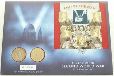 2005 End of Second World War £2 Brilliant Uncirculated Coin First Day Cover